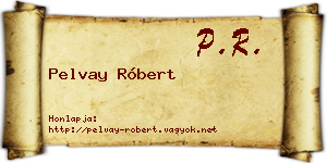 Pelvay Róbert névjegykártya