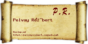 Pelvay Róbert névjegykártya