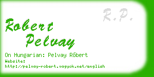 robert pelvay business card