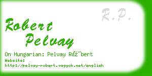 robert pelvay business card